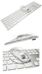 APPLE KEYBOARD GERMAN ALU WHITE USB DESKTOP