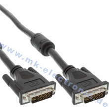 InLine® DVI-I Cable 24+5 male to male Dual Link 1.8m