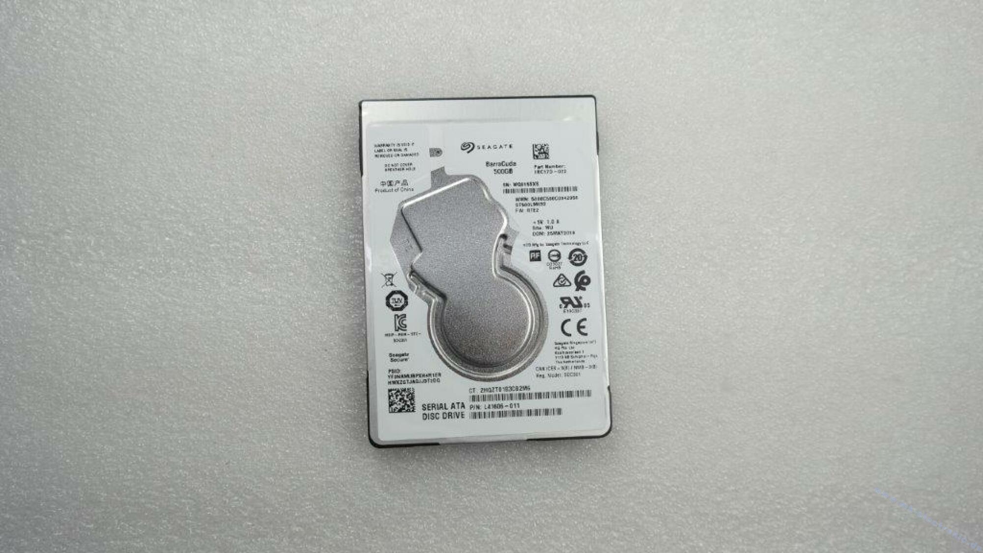 HDD, 500GB 5400RPM SED OPAL2 7MM SGT RW